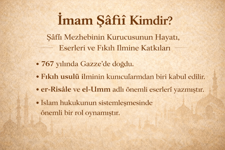 İmam Şâfiî Kimdir? Hayatı, Eserleri ve Fıkıh İlmine Katkıları