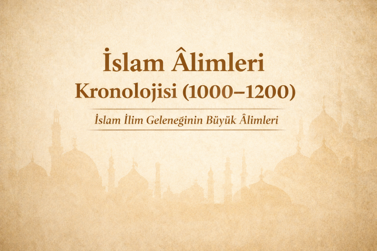 İslam Âlimleri Kronolojisi (1000–1200): İslam İlim Geleneğinin Büyük Âlimleri