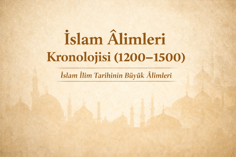 İslam Âlimleri Kronolojisi (1200–1500): İslam İlim Tarihinin Büyük Âlimleri