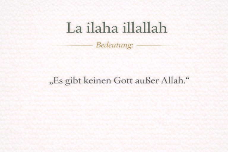 La ilaha illallah Bedeutung – Was bedeutet dieser zentrale Satz im Islam?