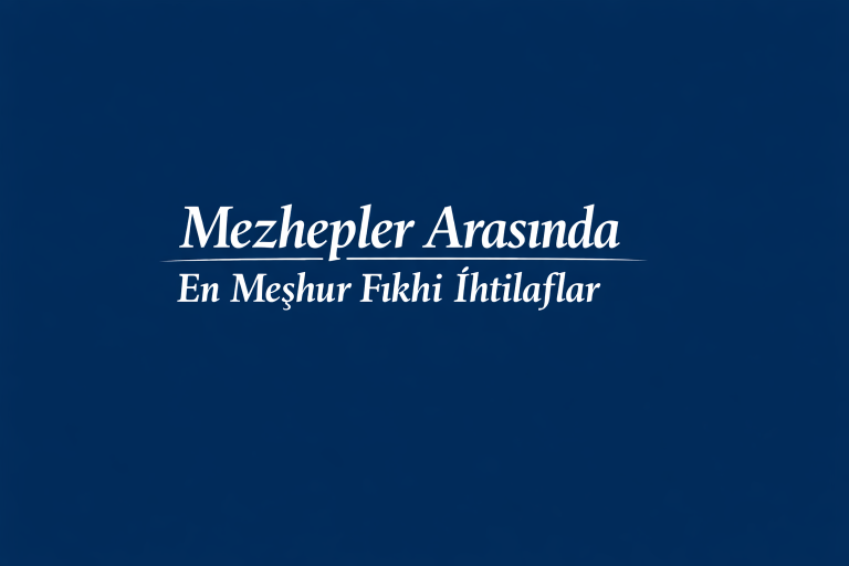 Mezhepler Arasında En Meşhur Fıkhi İhtilaflar
