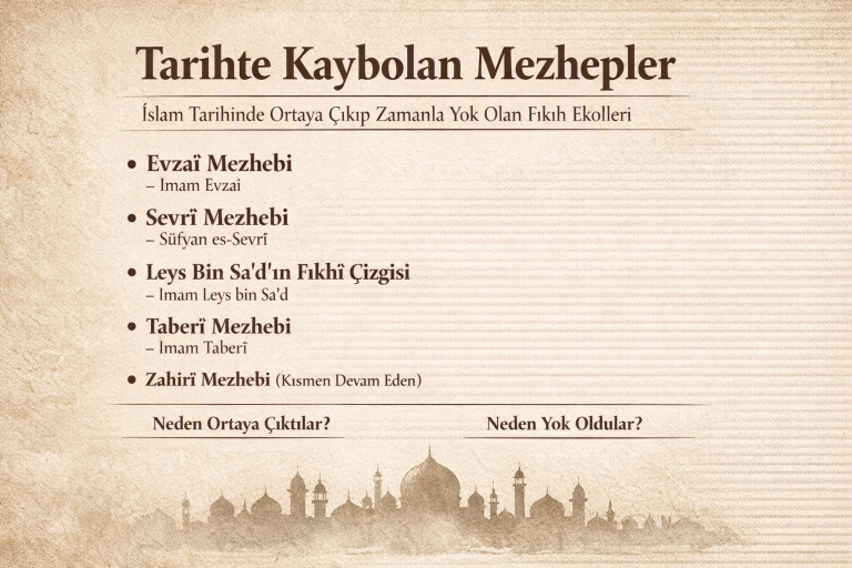 Tarihte Kaybolan Mezhepler: İslam Tarihinde Ortaya Çıkıp Zamanla Kaybolan Fıkıh Ekolleri