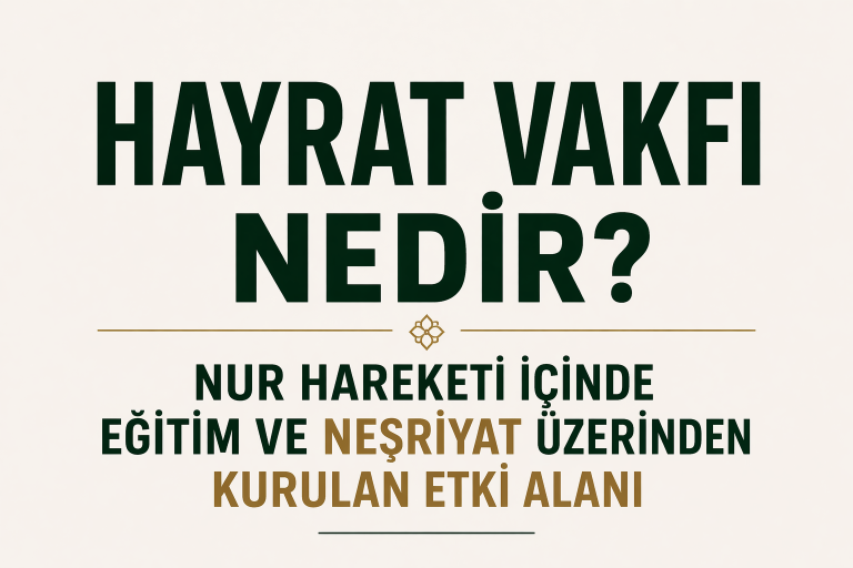 Hayrat Vakfı Nedir? Nur Hareketi İçinde Eğitim ve Neşriyat Üzerinden Kurulan Etki Alanı