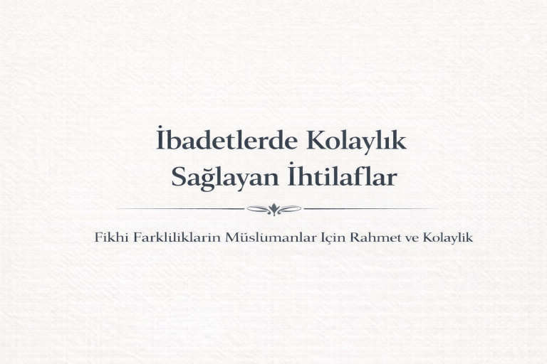 Fıkhî Farklılıkların Müslümanlar İçin Rahmet ve Kolaylık Olması