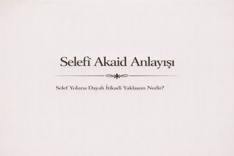 Selefî Akaid Anlayışı Selef Yoluna Dayalı İtikadî Yaklaşım Nedir?