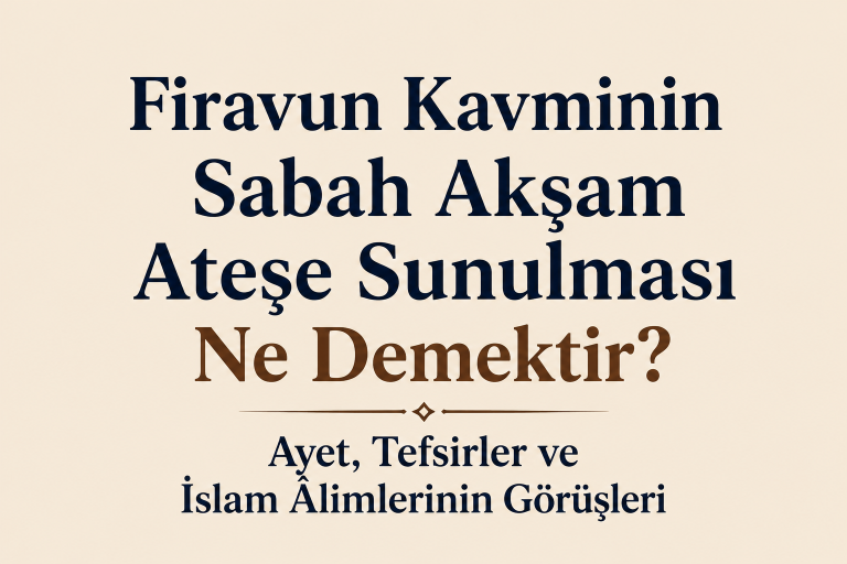 Firavun Kavminin Sabah Akşam Ateşe Sunulması Ne Demektir? Ayet, Tefsirler ve İslam Âlimlerinin Görüşleri